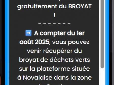 R�cup�ration du broyat de d�chets � Novalaise